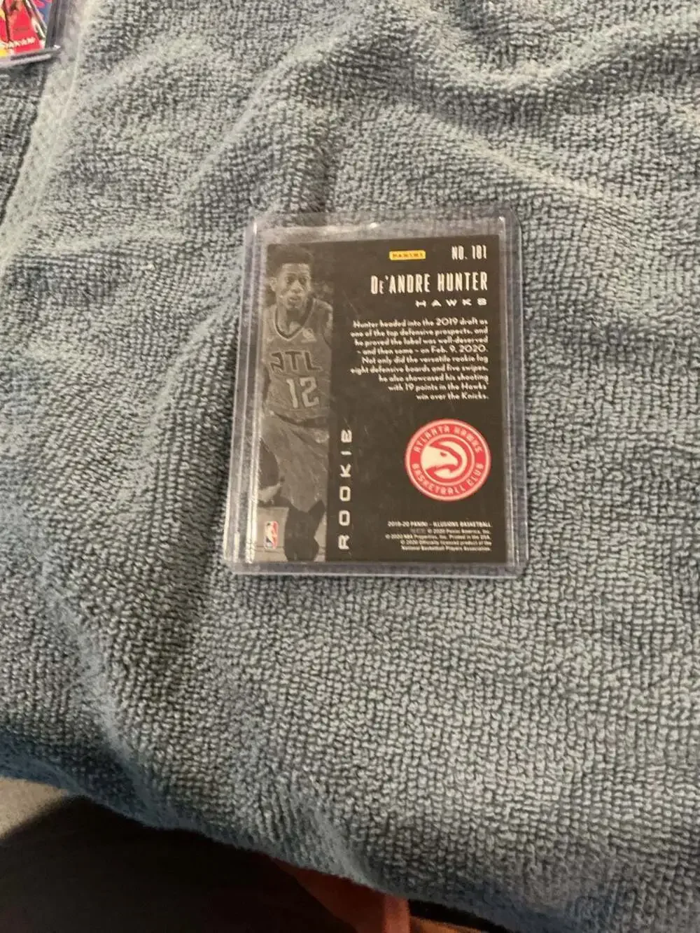 2019-20 Panini Illusions De'Andre Hunter Rookie Card #181 Atlanta Hawks